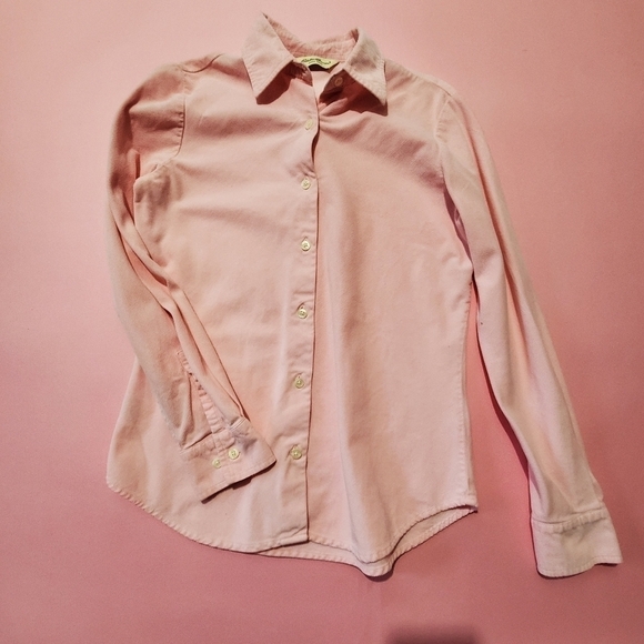 Eddie Bauer Tops - Eddie Bauer Light Pasetel Spring Long Sleeve Corduroy Button Up Top